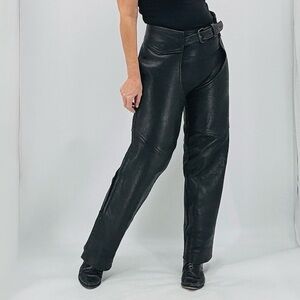 Vintage 90’s Genuine Leather Handcrafted Festival Western Moto Chaps